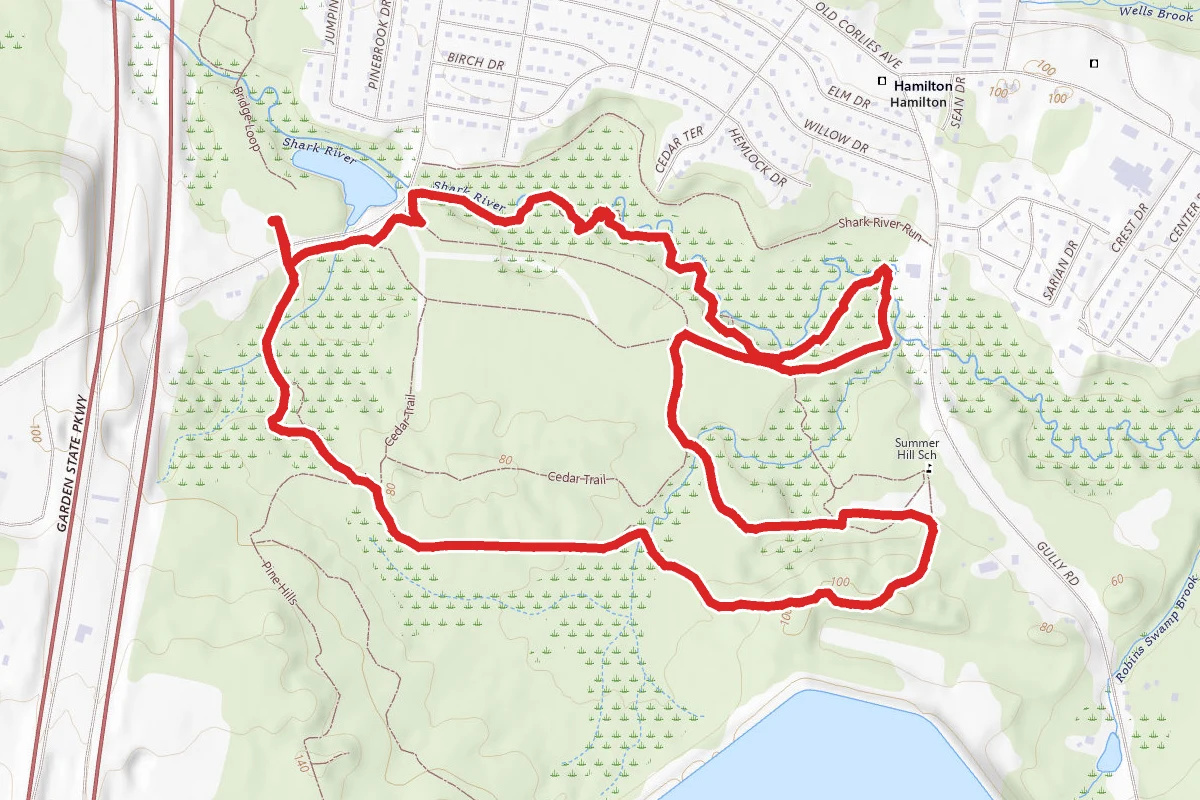 Cedar, River's Edge and Hidden Creek Trail Loop