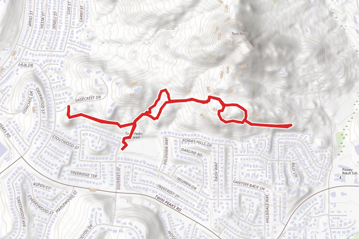 Lower Twin Peak Trail Loop