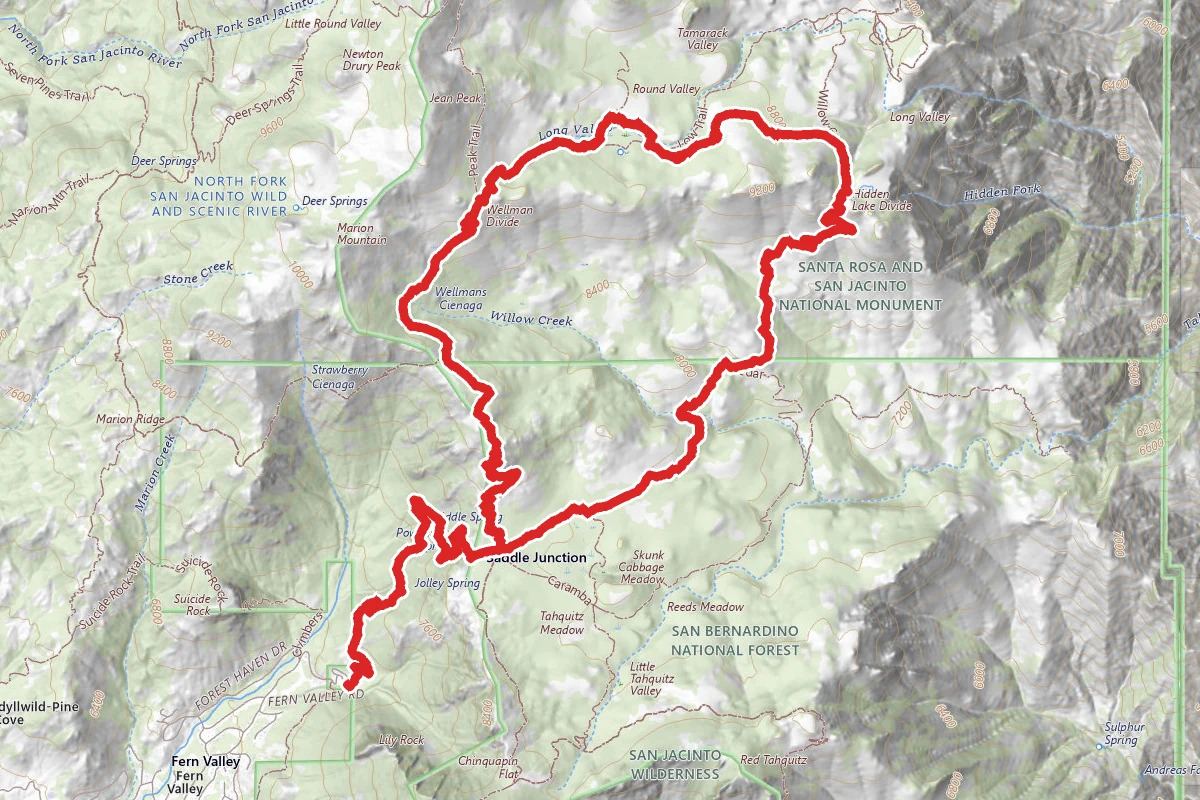 Mount San Jacinto Round Valley Loop via Devils Slide Trail