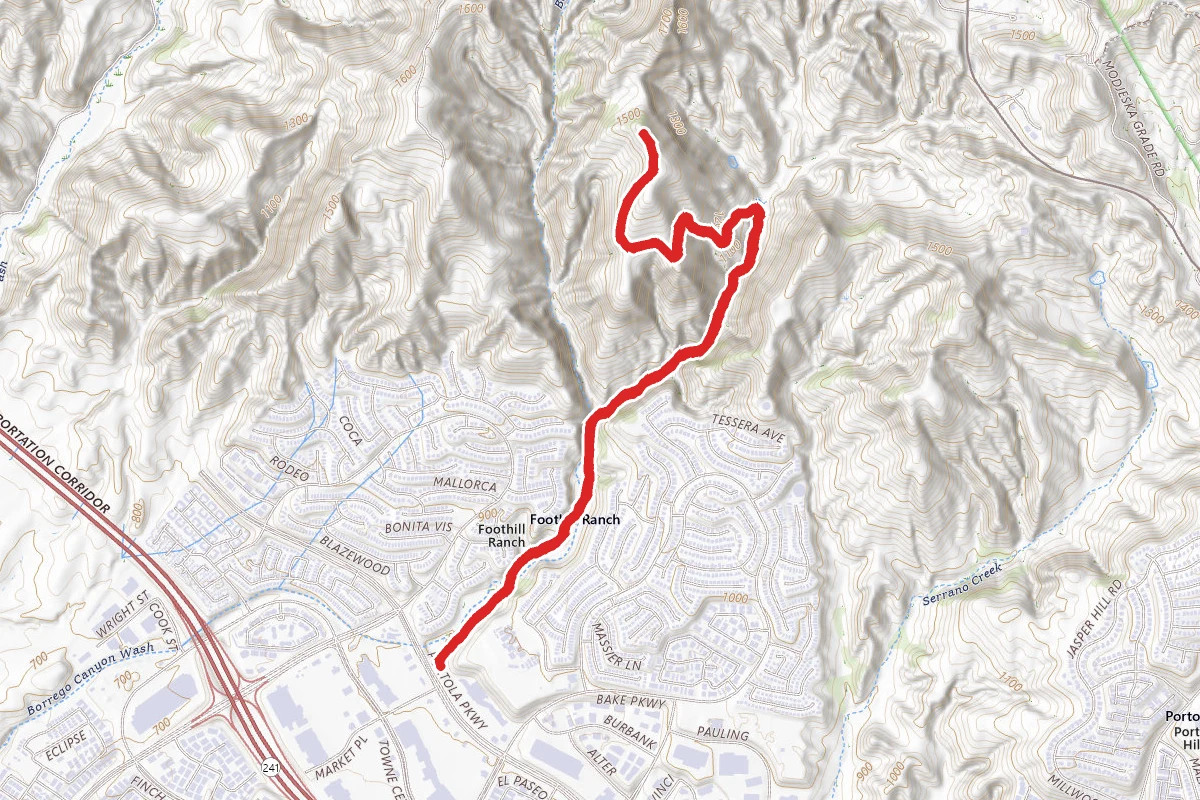 Borrego Canyon to Vista Look Out Trail