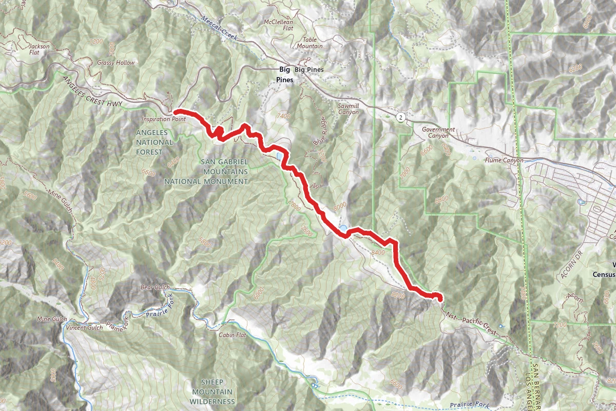 Inspiration Point to Guffy Campground PCT