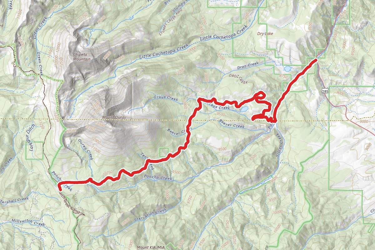 Marshall Pass and Poncha Creek OHV Route