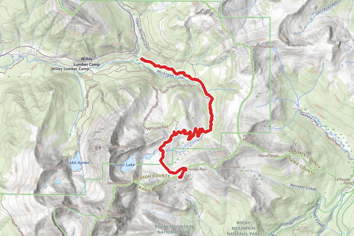 Thunder Pass via American Lakes Trail