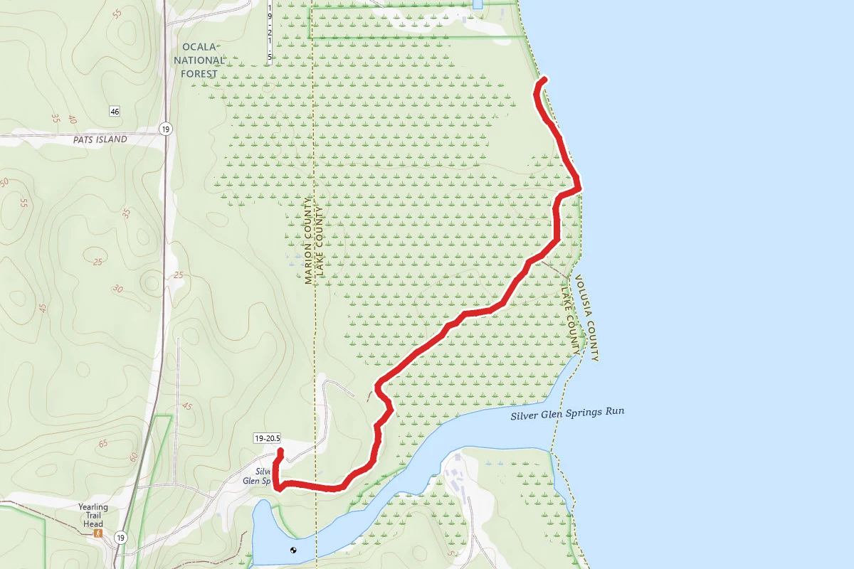 Silver Glen Springs to Lake George Trail