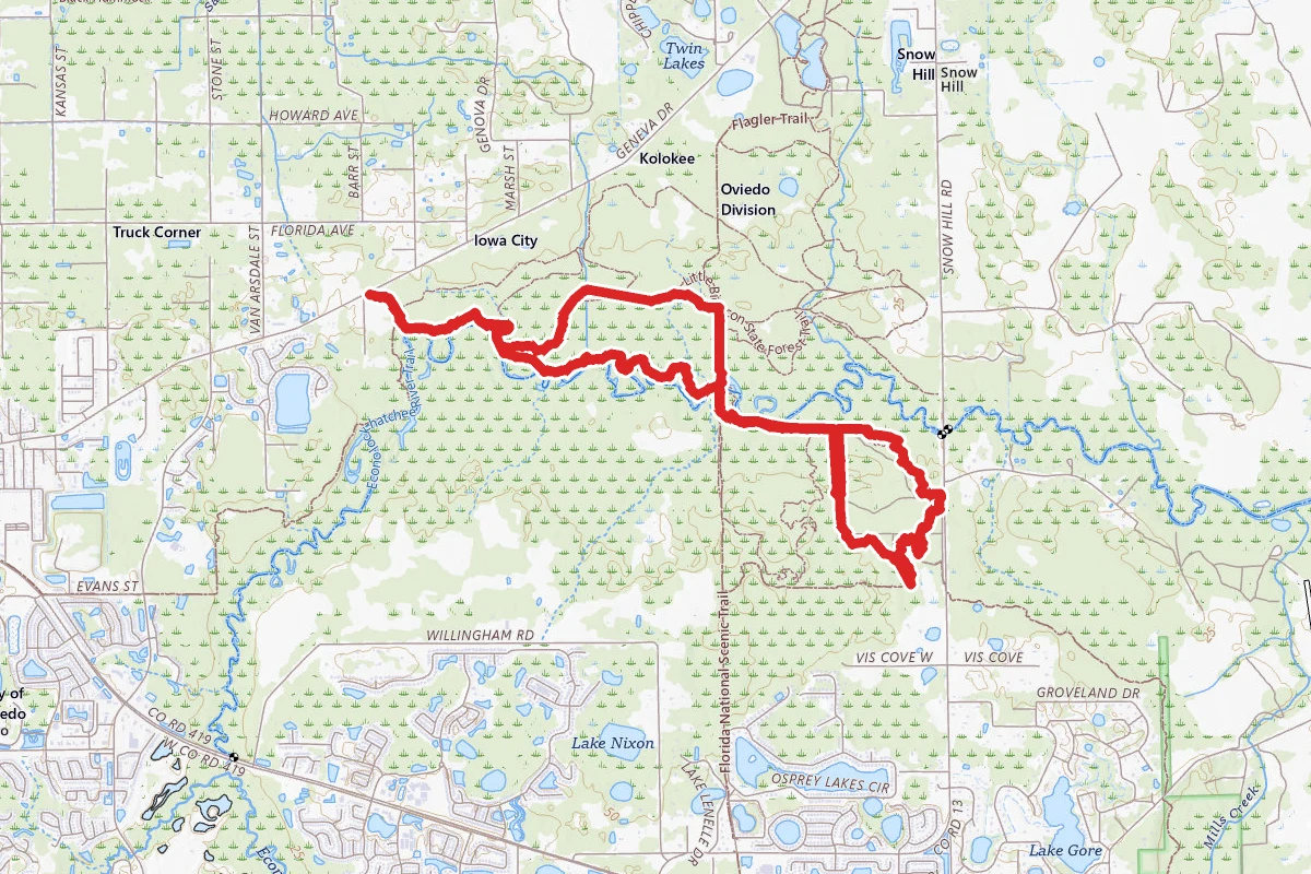 Little Big River, Digbat, Ditch of Doom and Flagler Trail