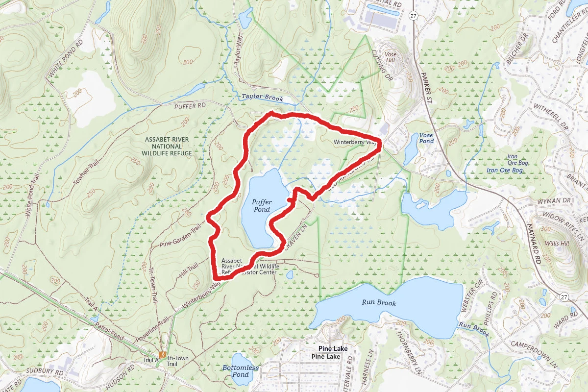Winterberry Way, Harrys Way, and Otter Alley Loop