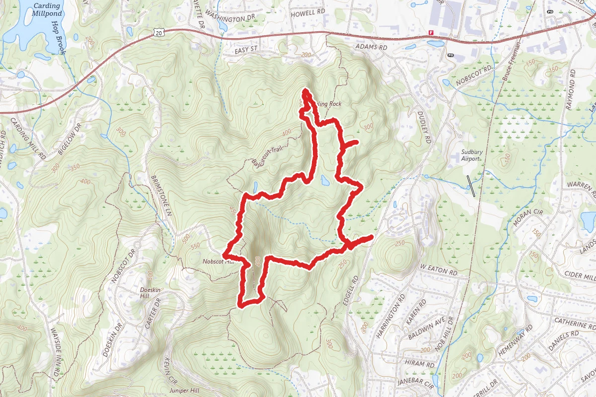 Memorial, Owl, Thirty Rod, Squanto, Nixon, and Pierce, White RIdge Loop