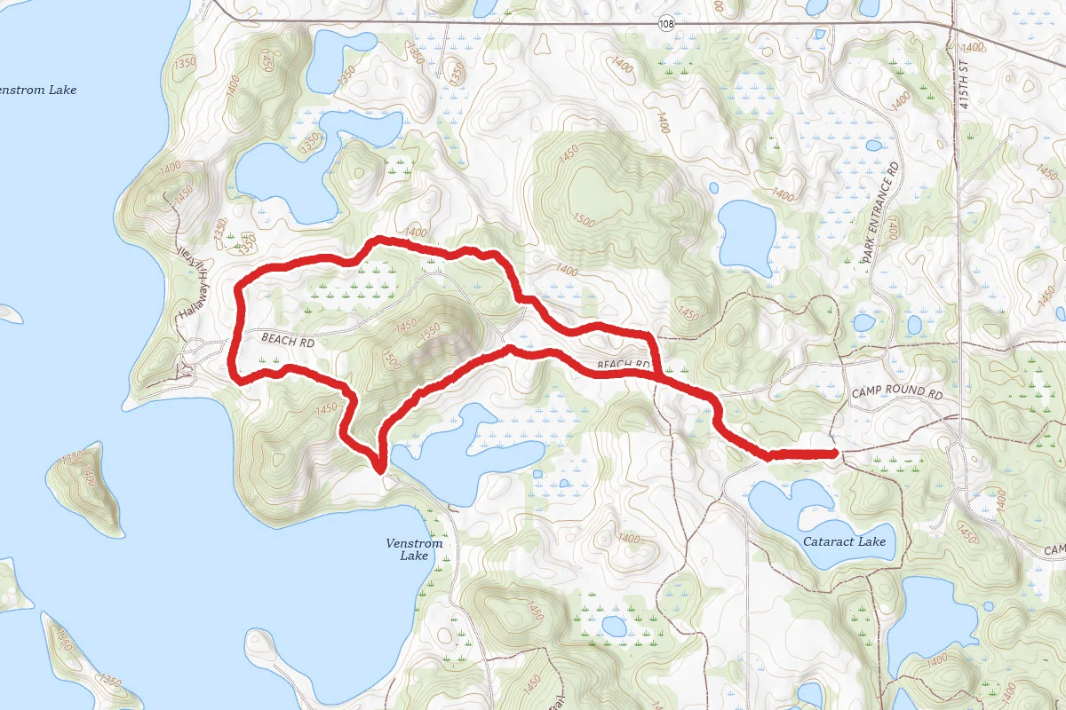 Cataract Lake to Beaver Lake Loop