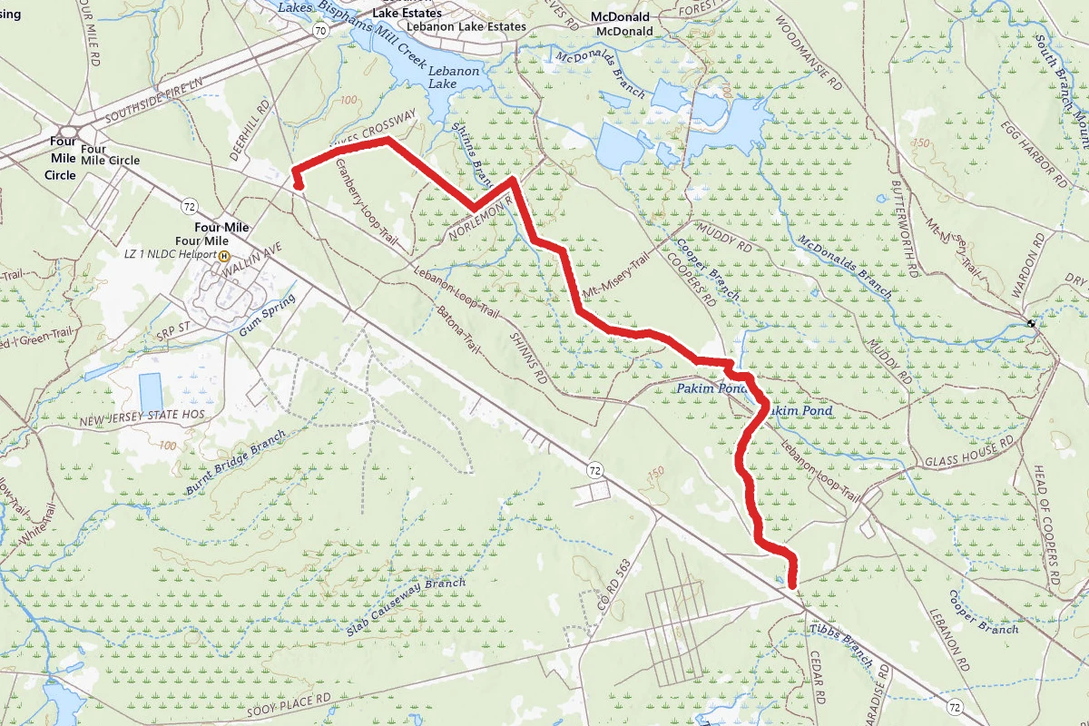Pakim Pond Trail from Shinns Road