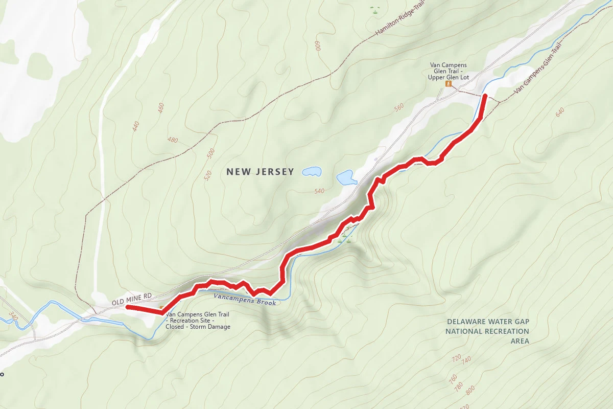 Van Campens Lower Glen Trail