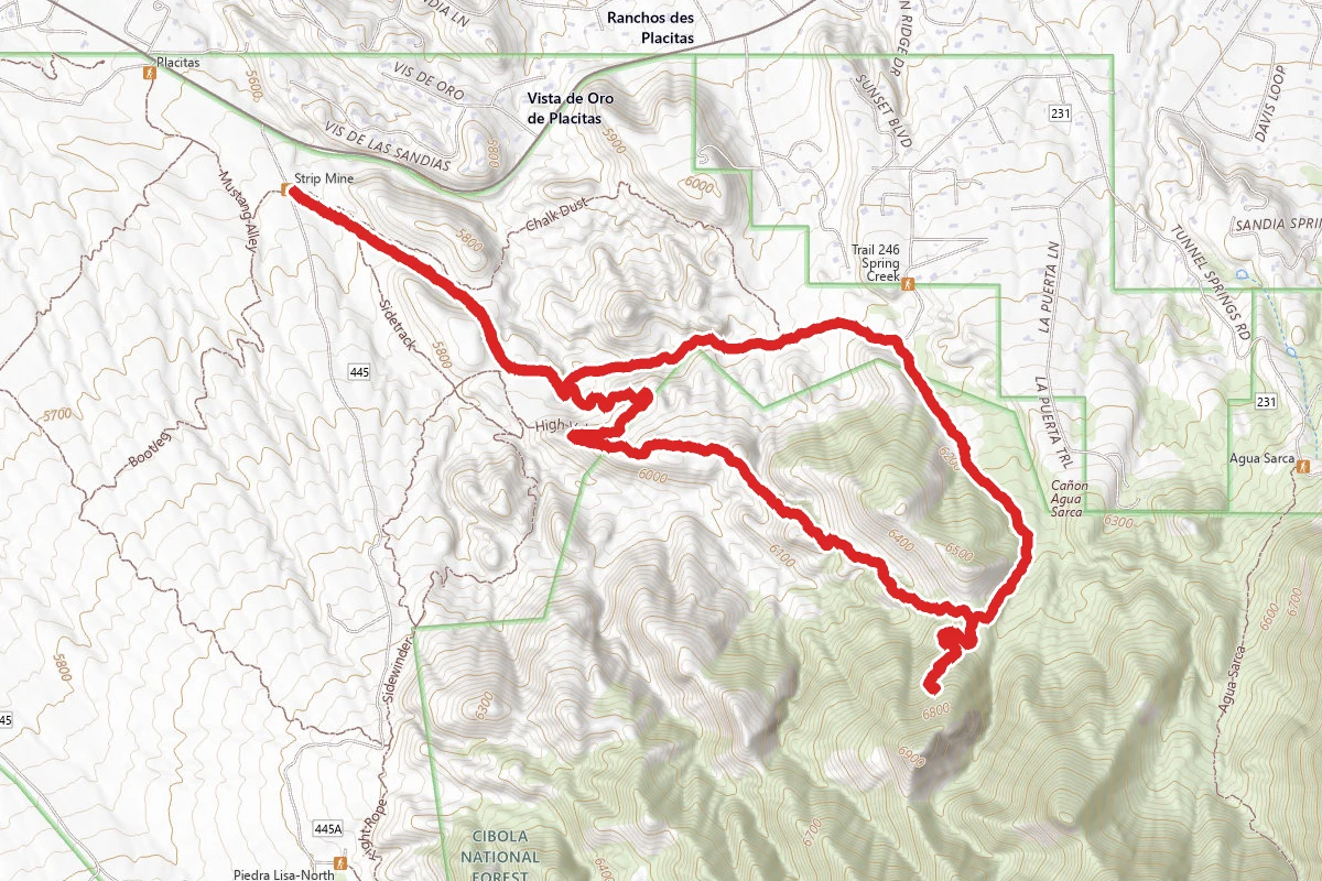 Stripmine Trail Extended Loop