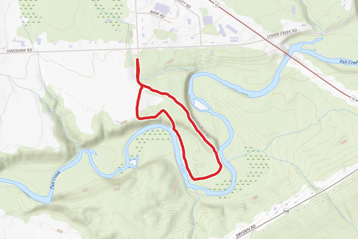 Cayuga Trail Loop via Monkey Run Trailhead