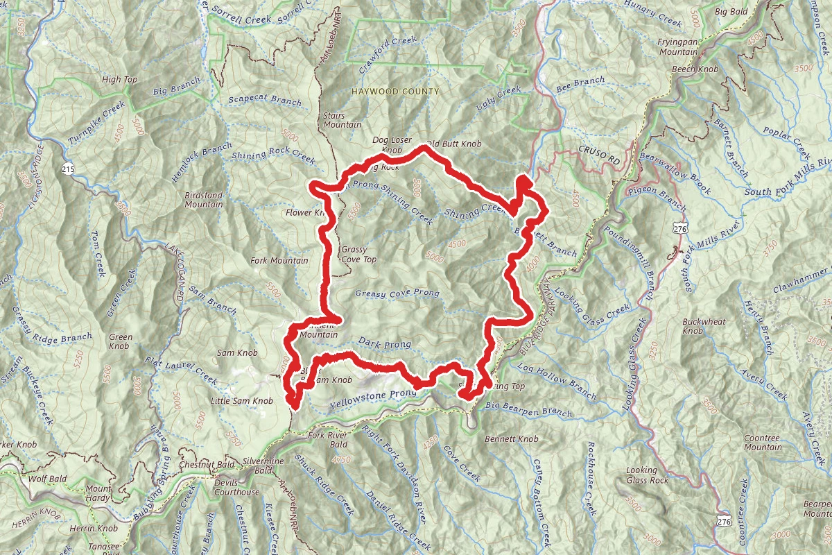 Shining Rock Loop from Black Balsam Road