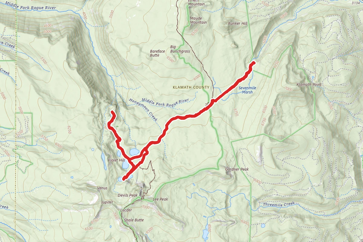 Seven Lakes Basin And Sky Lakes Trail