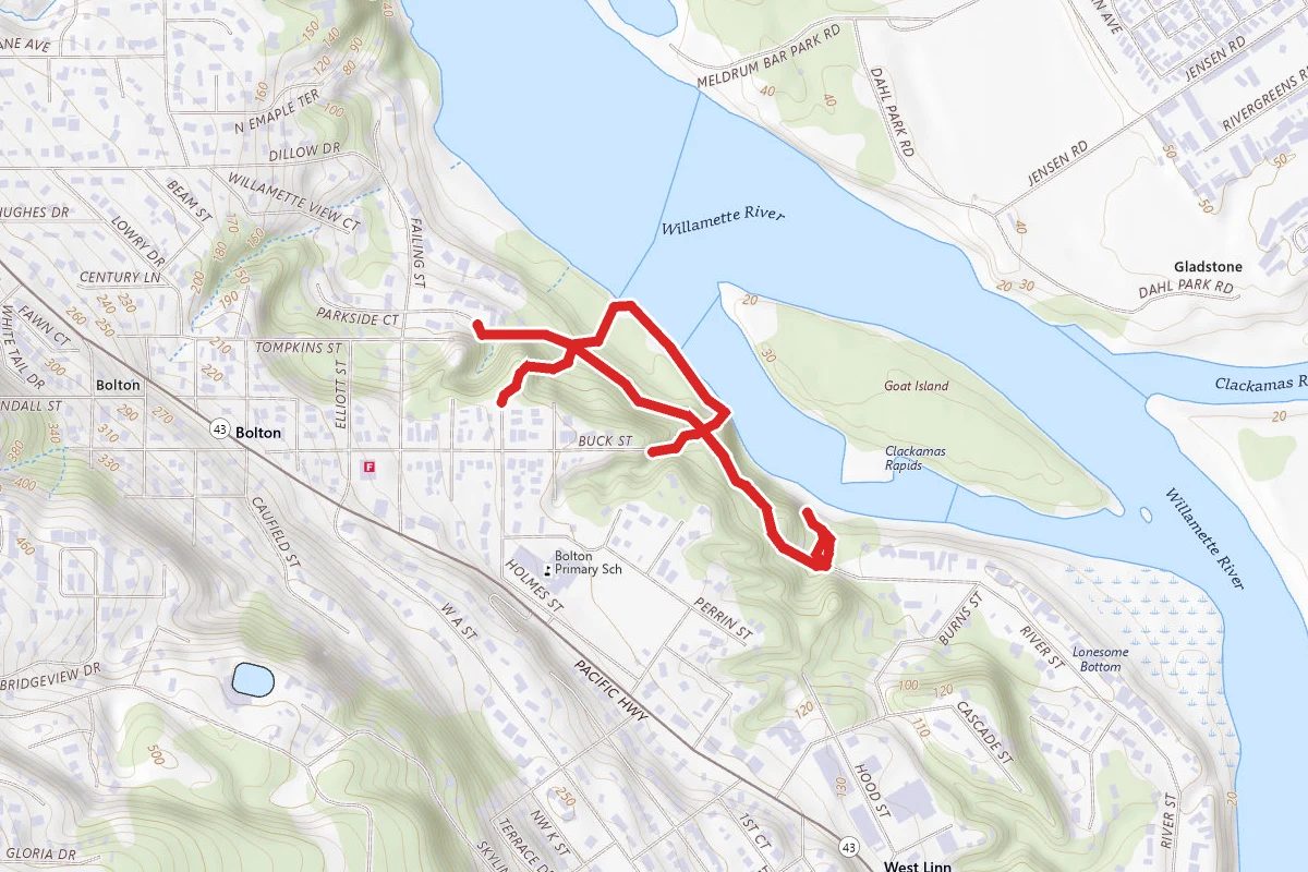 Burnside Park to Maddax Woods Trail
