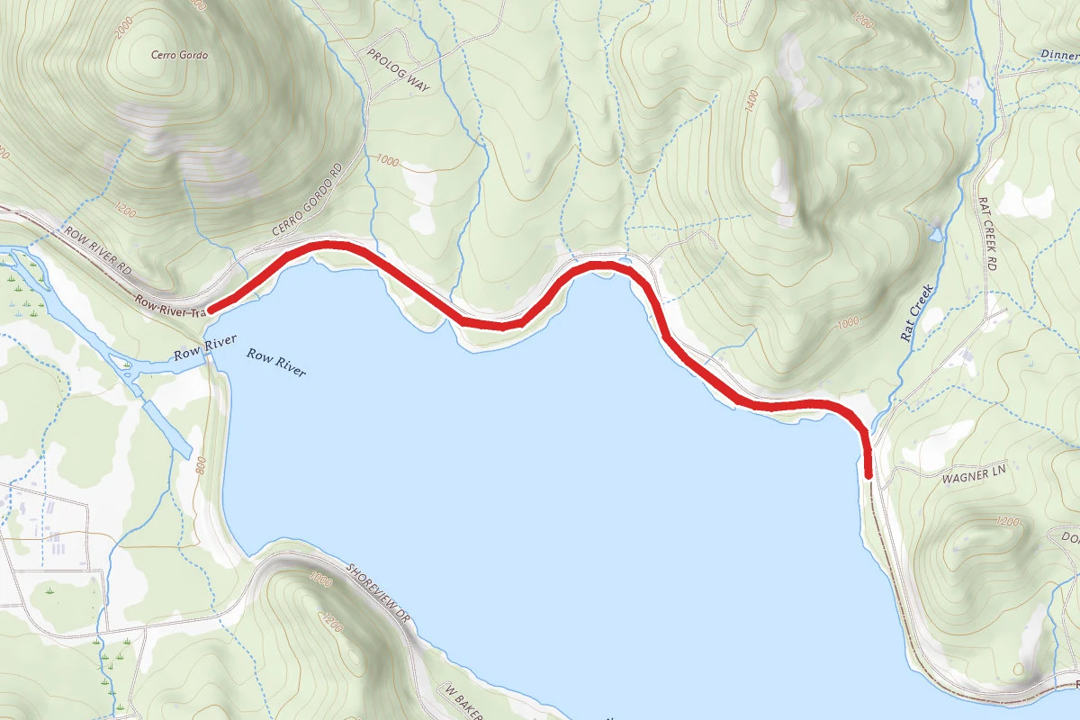Row River Trail at Dorena Lake