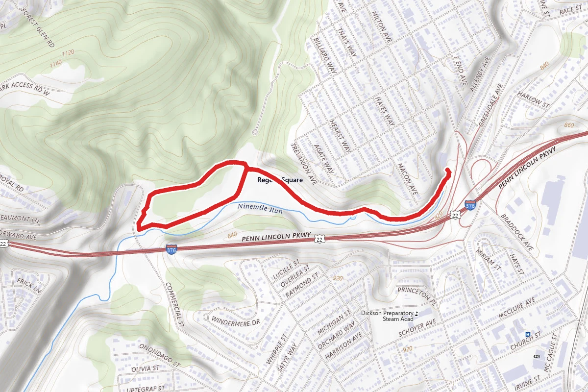 Nine Mile Run Trail to Firelane Trail Loop