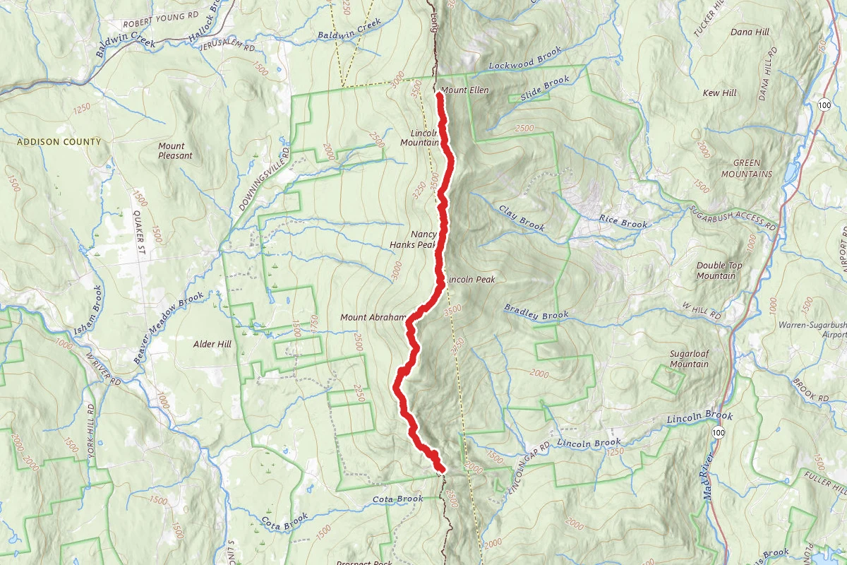 Mount Ellen and Abraham via Lincoln Gap