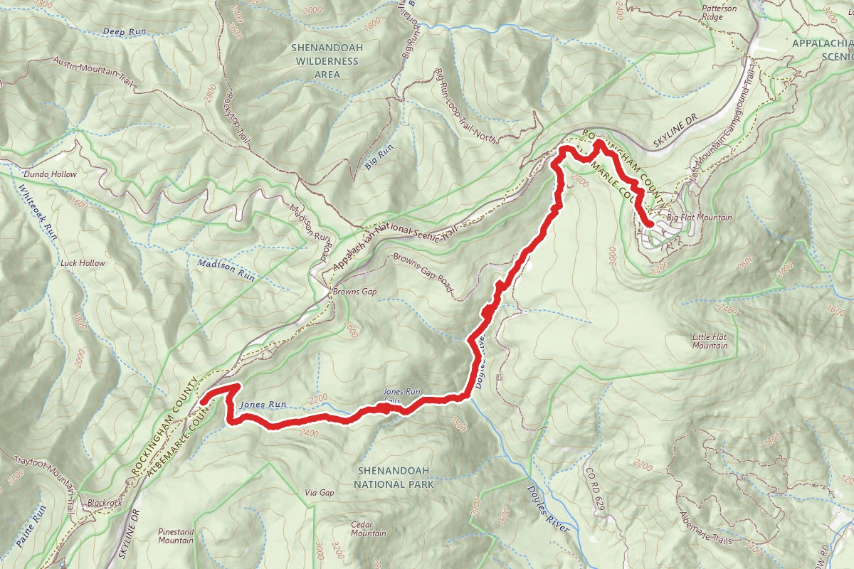 Loft Mountain Campground via Jones Run Trail