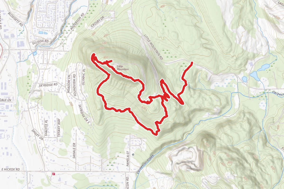 Nature Trail, Little Mountain and Lower Surfer's Way