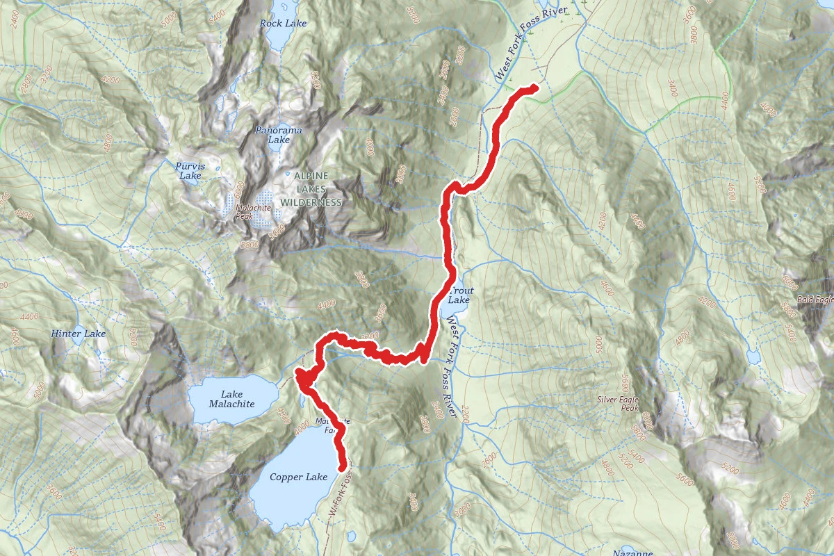 Trout Lake and Copper Lake via West Fork Foss Lakes Trail