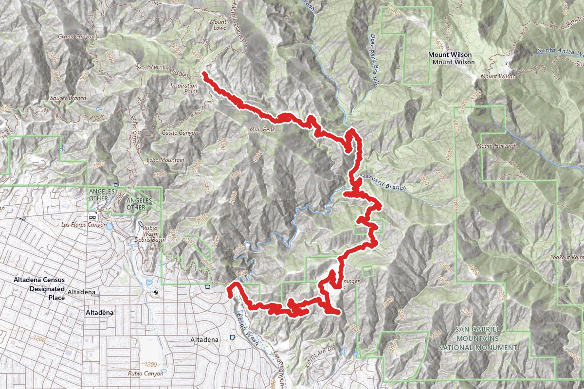Idlehour Trail via Mount Wilson Trail