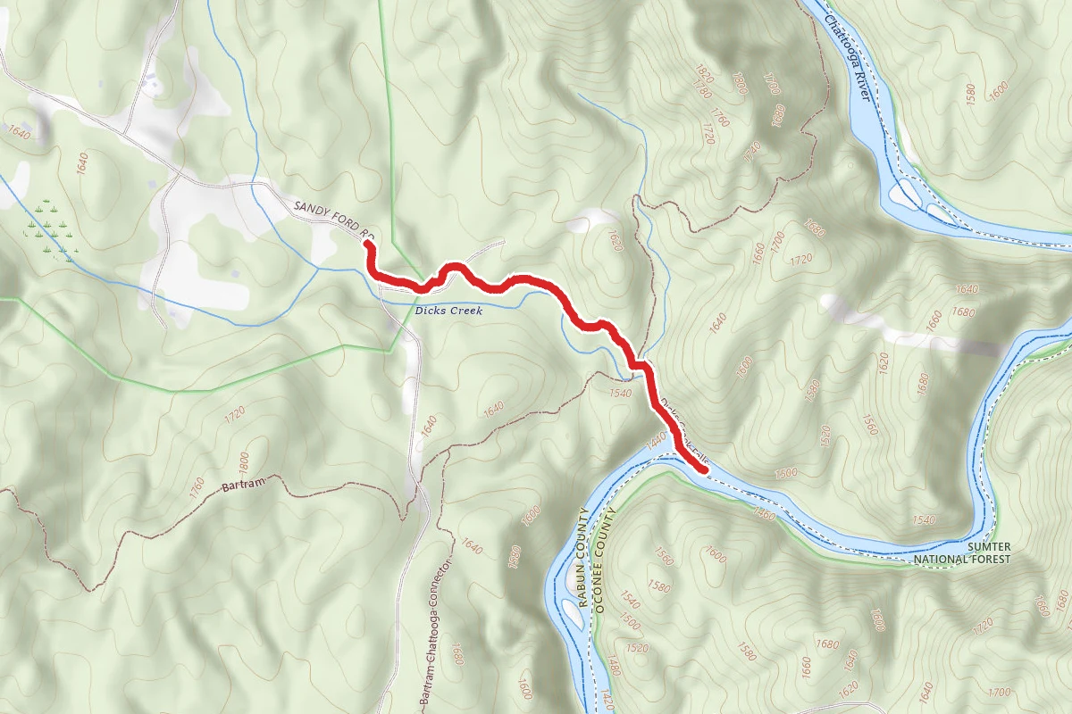 Dick's Creek Falls Trail