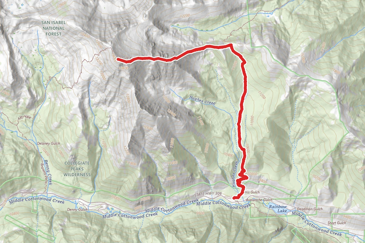 Mount Yale from Avalanche Trailhead