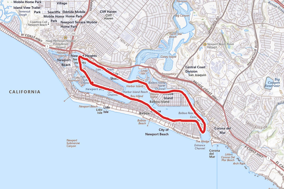 Newport Harbor Kayak Trail