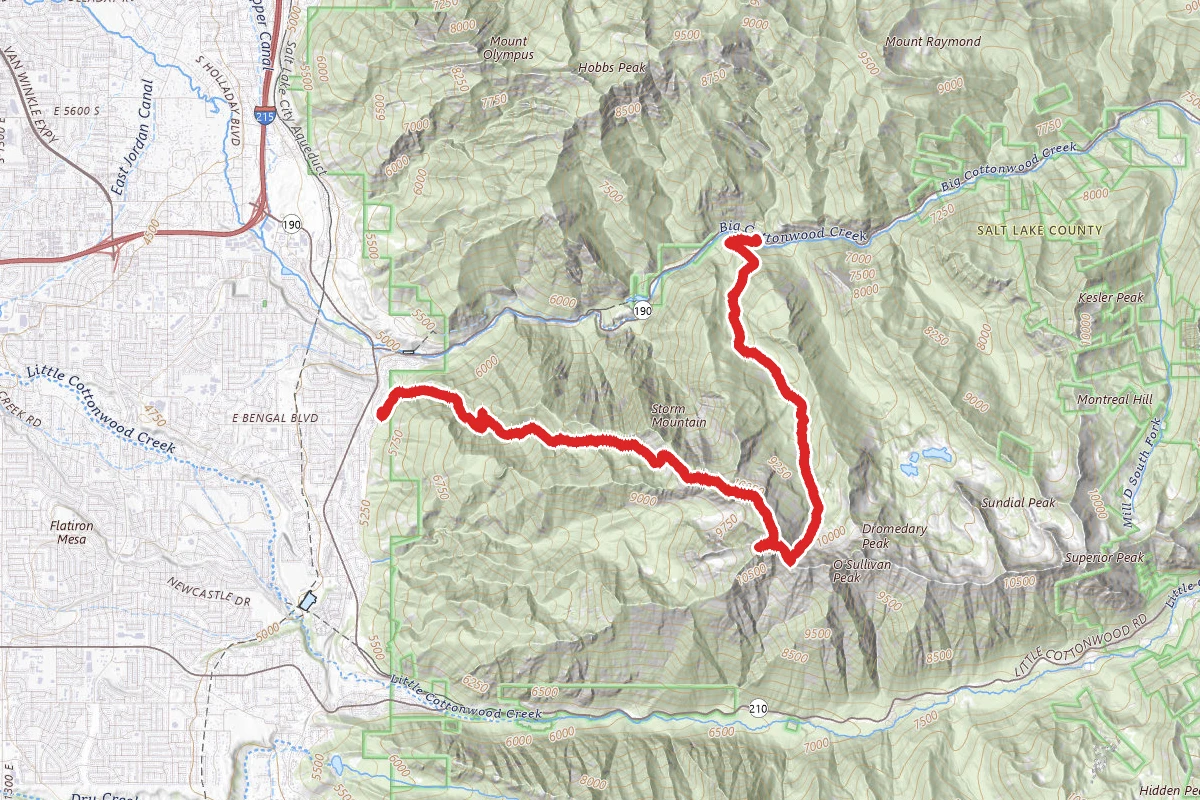 Twin Peaks via Ferguson Canyon to Broad's Fork