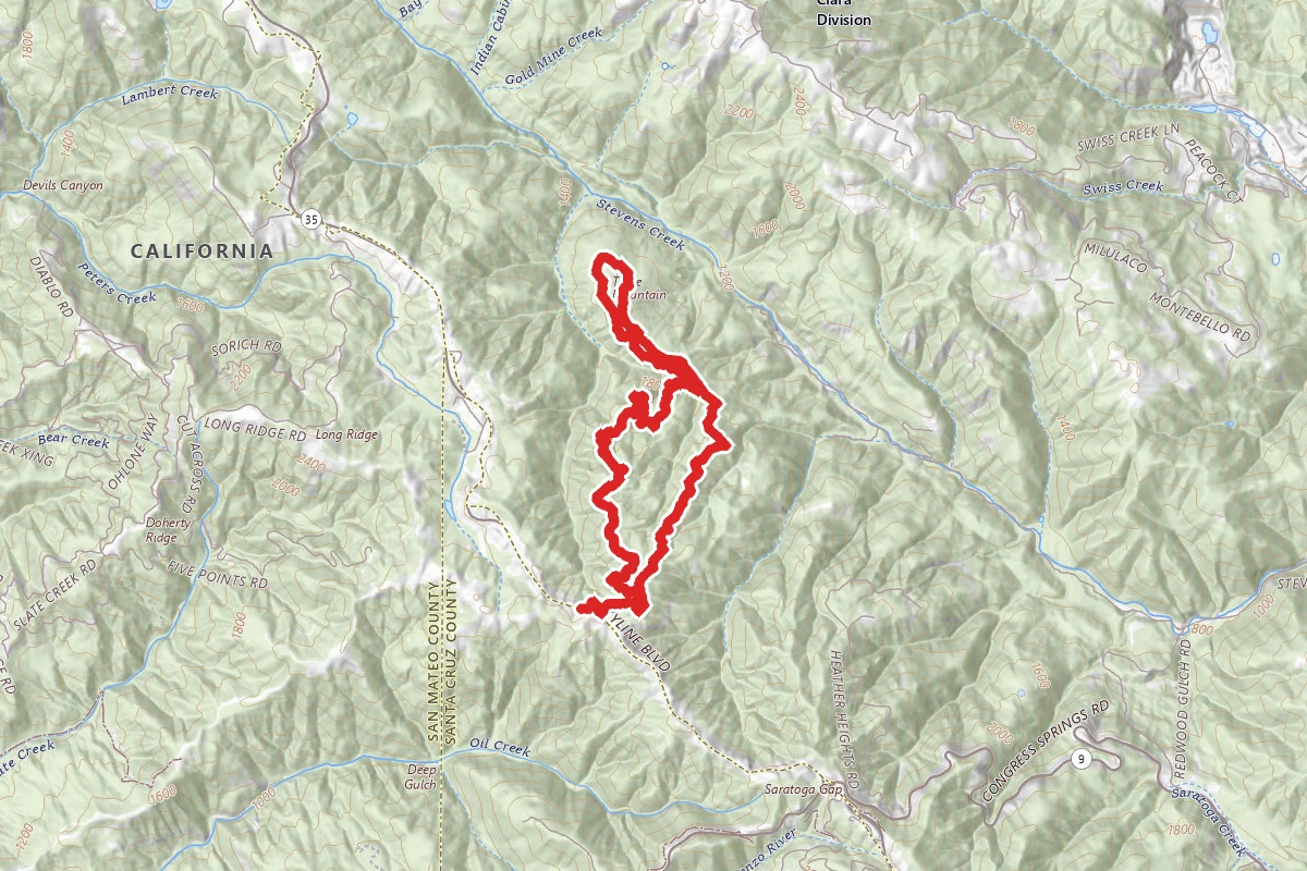 Table Mountain Trail Loop via Charcoal and Table Mountain Fire Roads