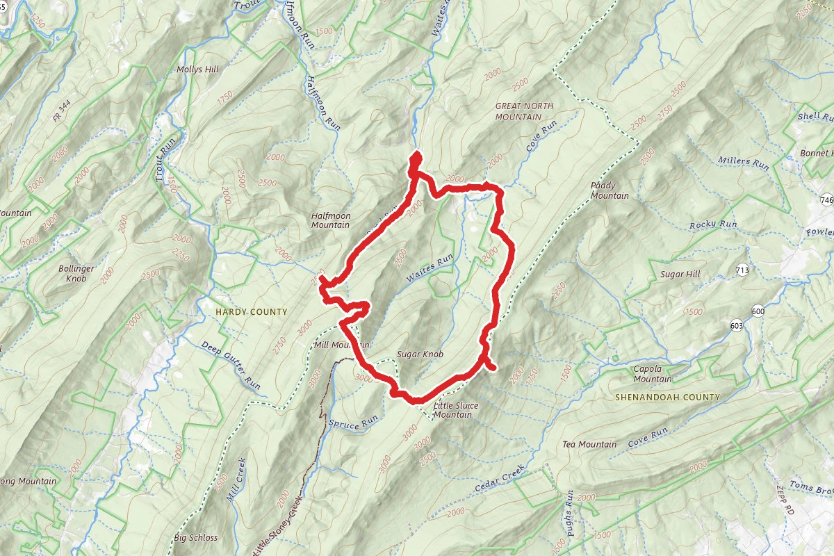 Pond Run and White Rocks Loop Trail