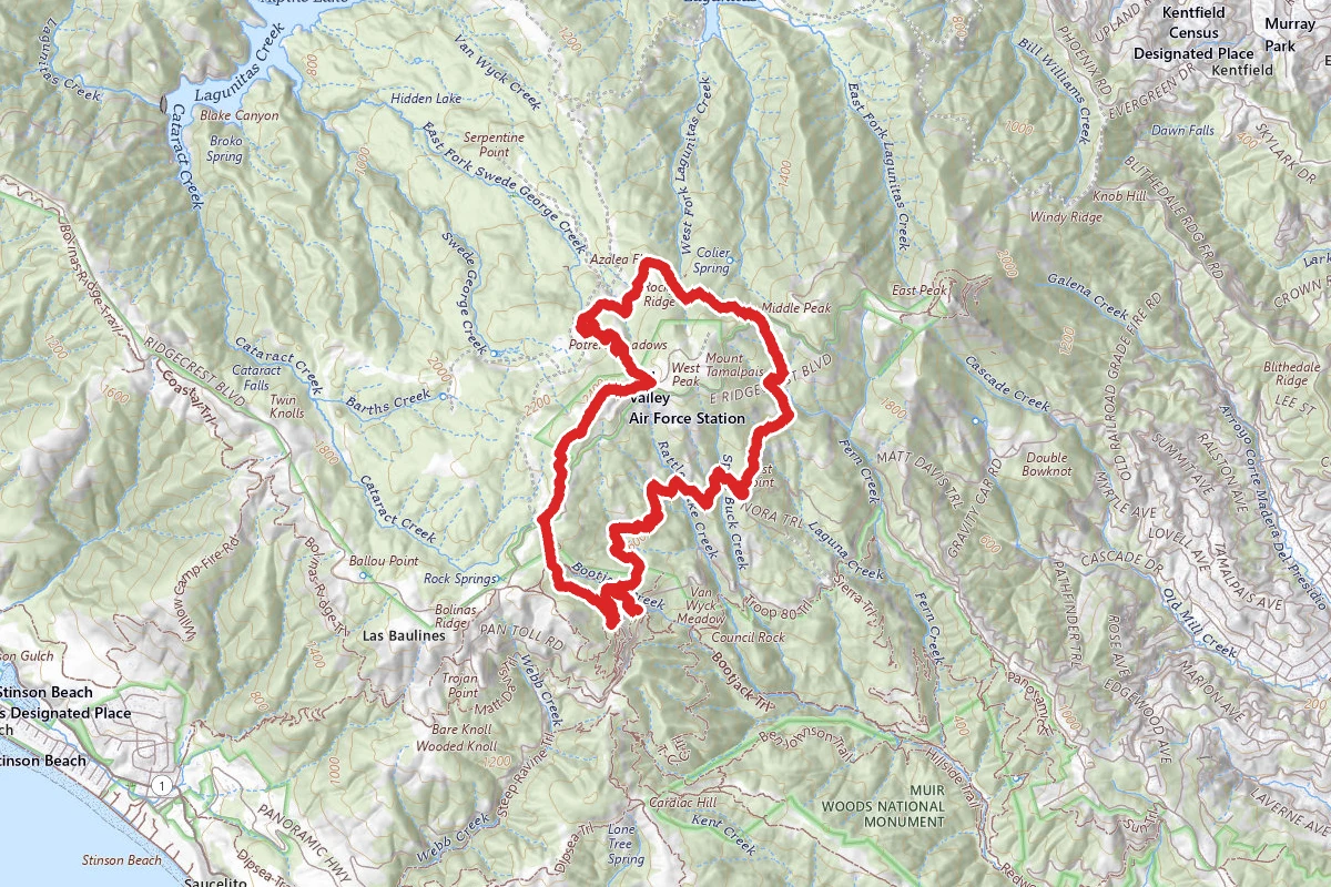 Mountain Top, Arturo, North Side, International and Miller Trail Loop