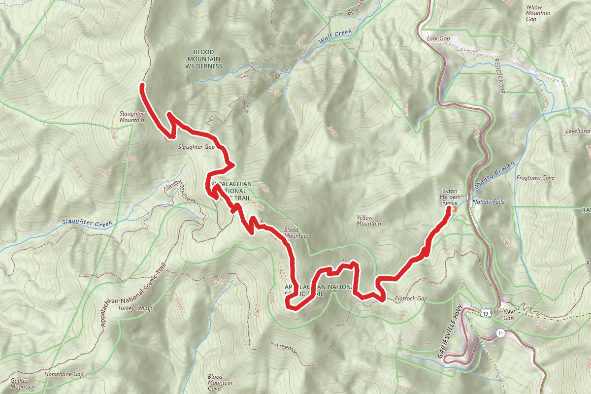Neels Gap to Slaughter Mountain