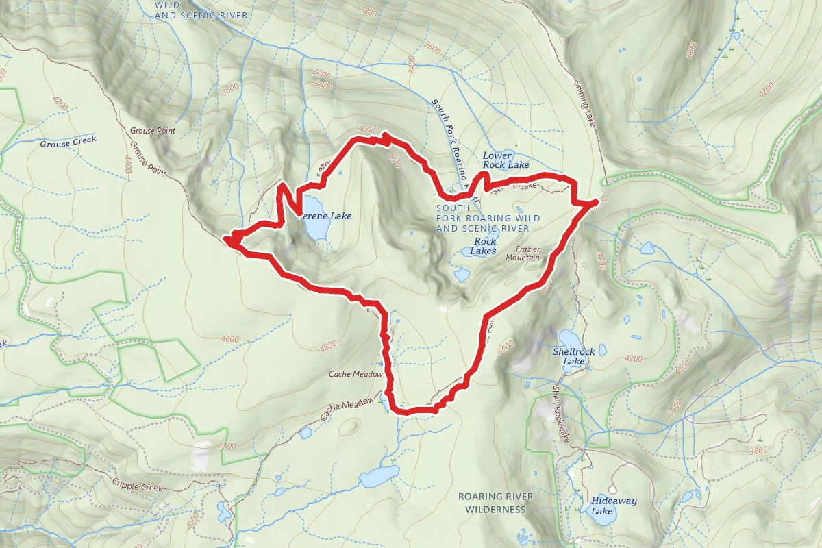 Rock Lakes, Serene Lake, Frazier Turnaround Trail