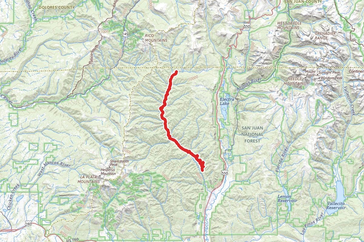 Hermosa Creek Trail from Hermosa