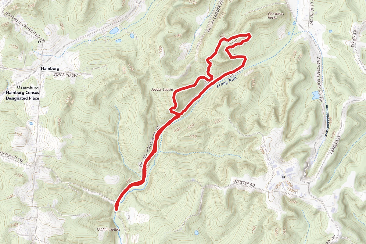 Jacobs Ladder and Christmas Rocks Trail