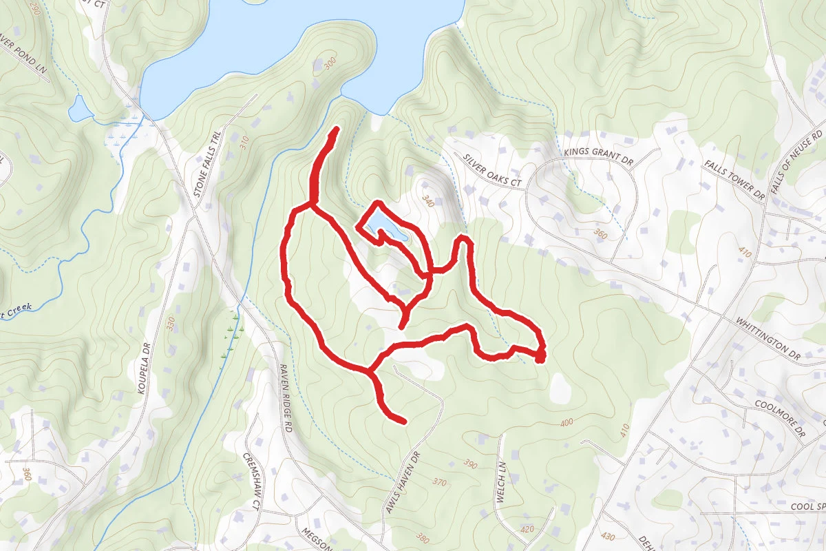 Epps Forest Loop, Hidden Rocks Loop, Pond Loop, Falls Lake Trail