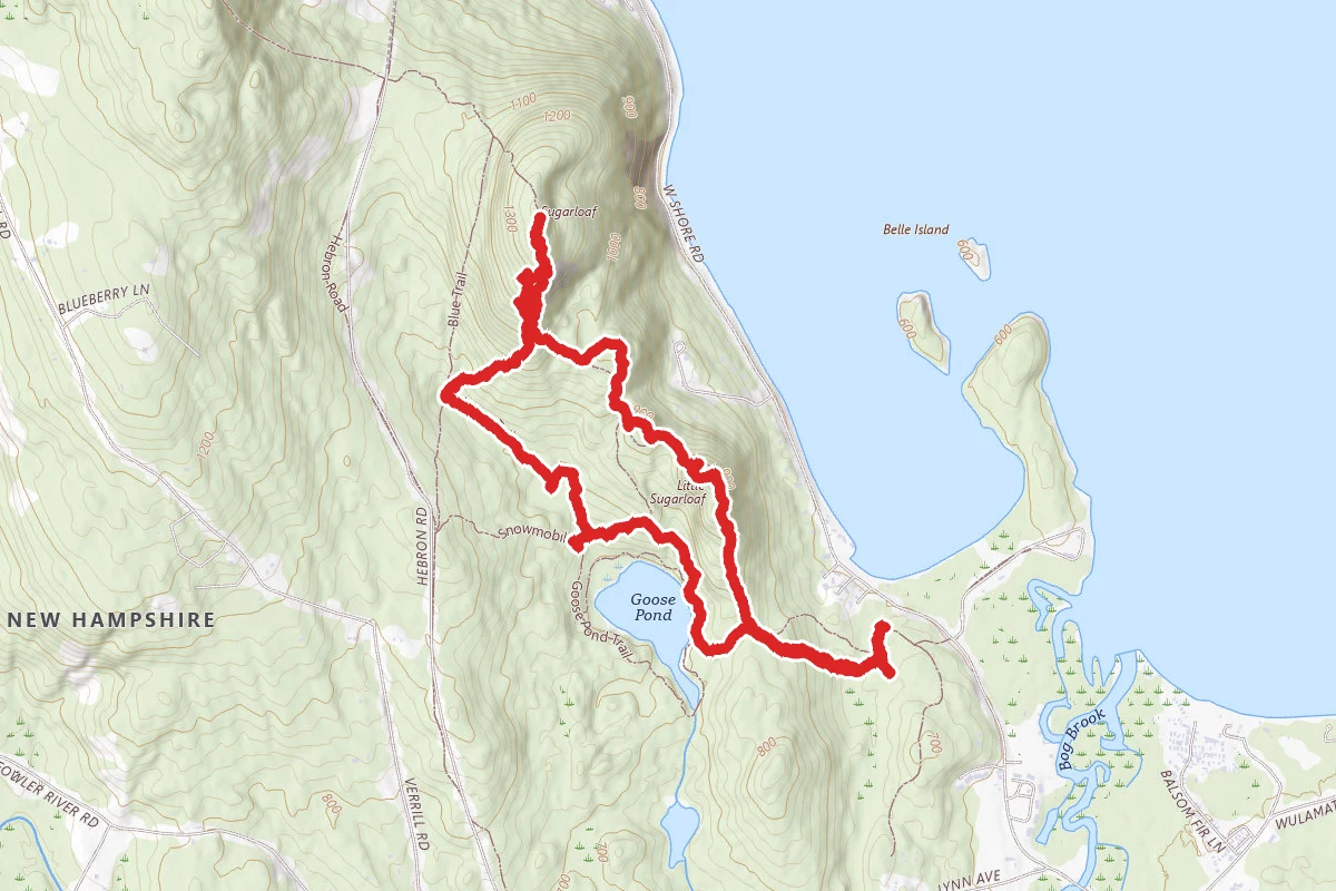 Big Sugarloaf via Elwell, Blue and White Trail Loop