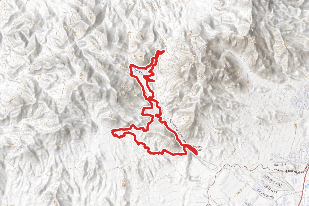 Bootleg Canyon MTB from Bootleg Canyon Rd