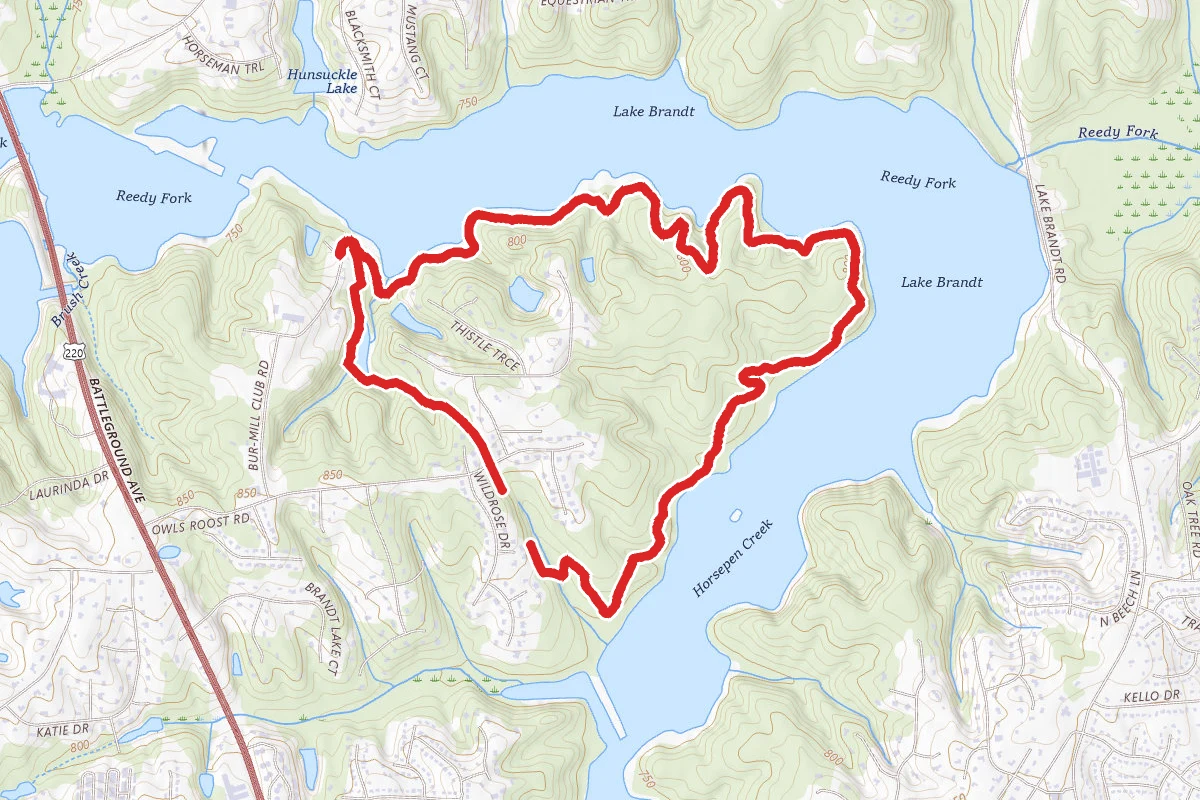Owl's Roost Trail and Atlantic and Yadkin Greenway Loop