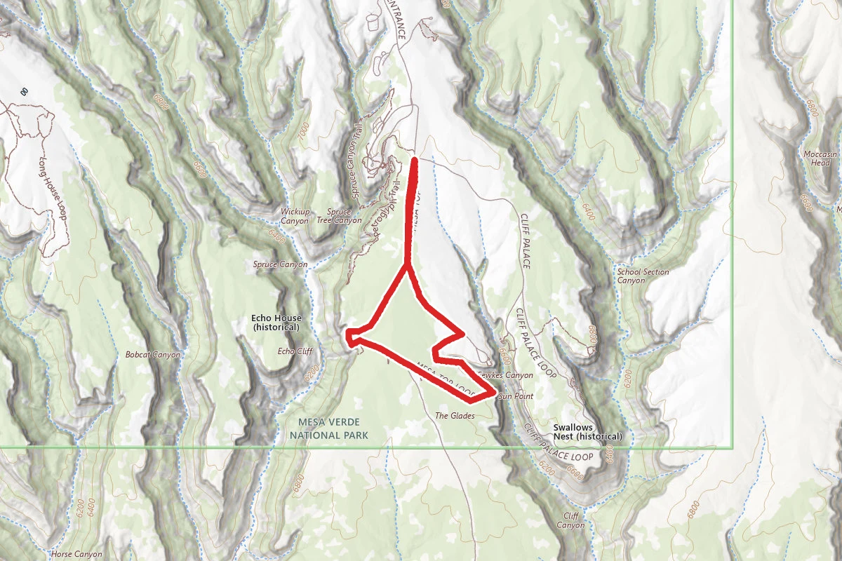 Mesa Top Loop Road