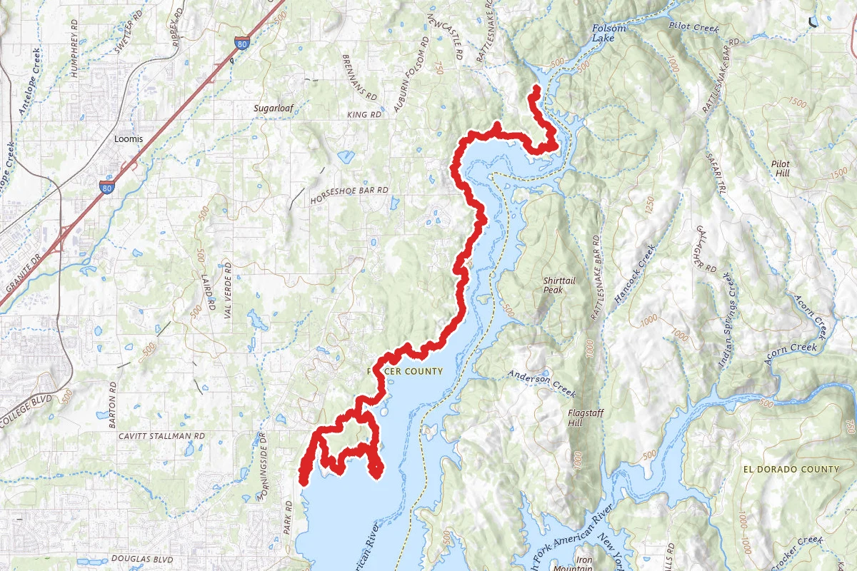 Jedi Trail to Doton's Point to Pioneer Express Trail