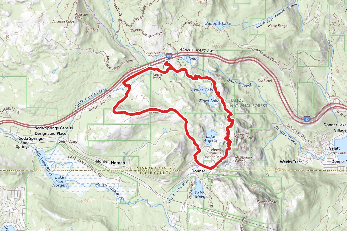 Donner Pass Lakes & Boreal Ridge Loop