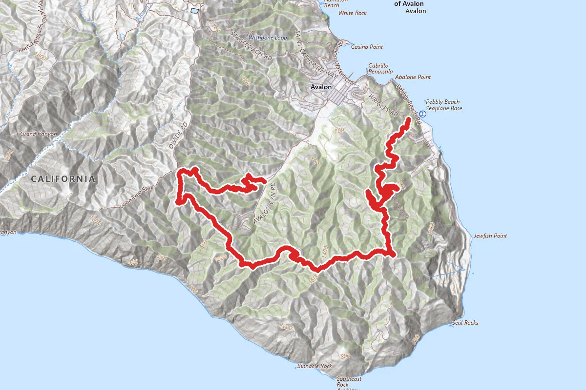 Trans-Catalina Trail to Hermit Gulch Campground