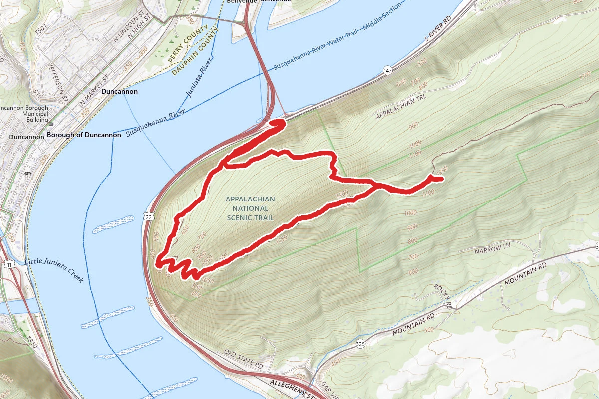 Peters Mountain Ridge via Appalachian Trail