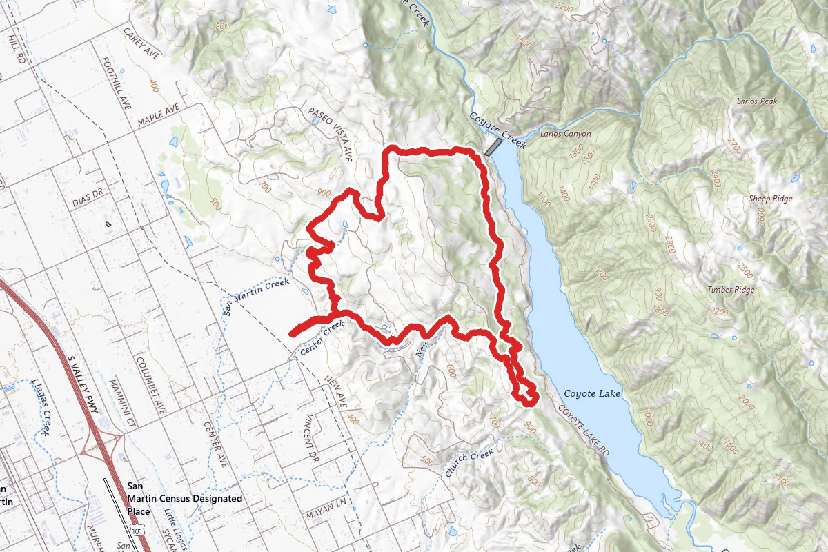 Harvey Bear, Calaveras, Coyote Ridge and Willow Springs Loop