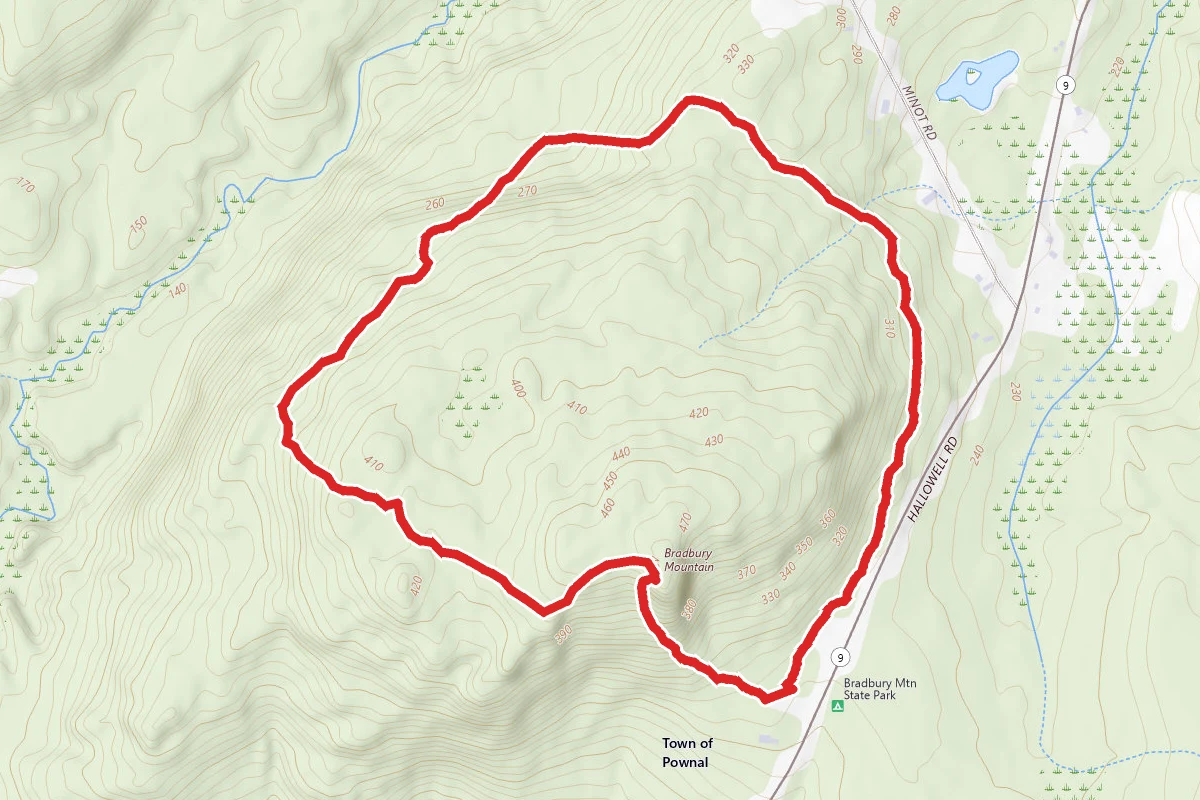 Bradbury Mountain Park Boundary Trail