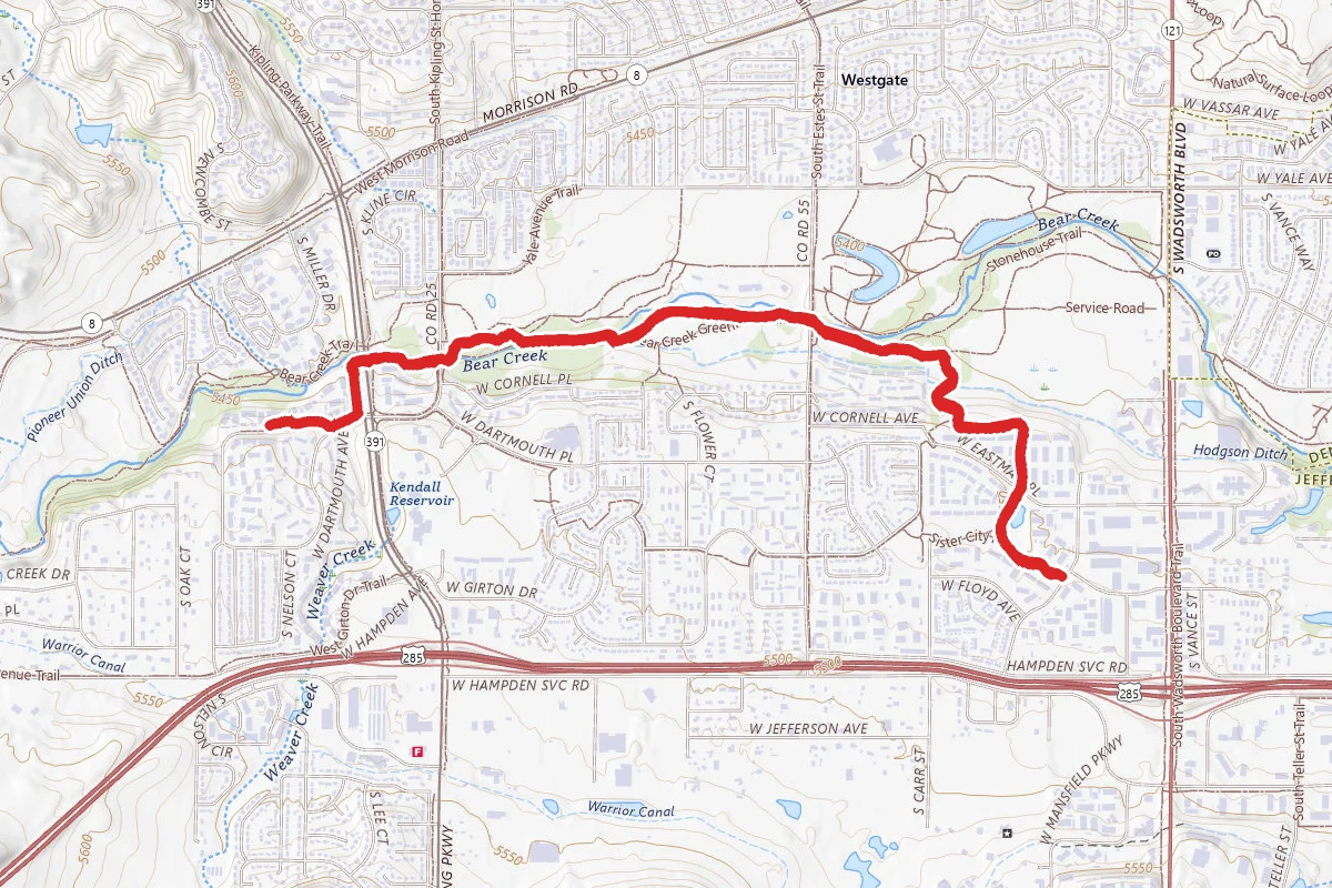 Bear Creek Trail to Sister City Park