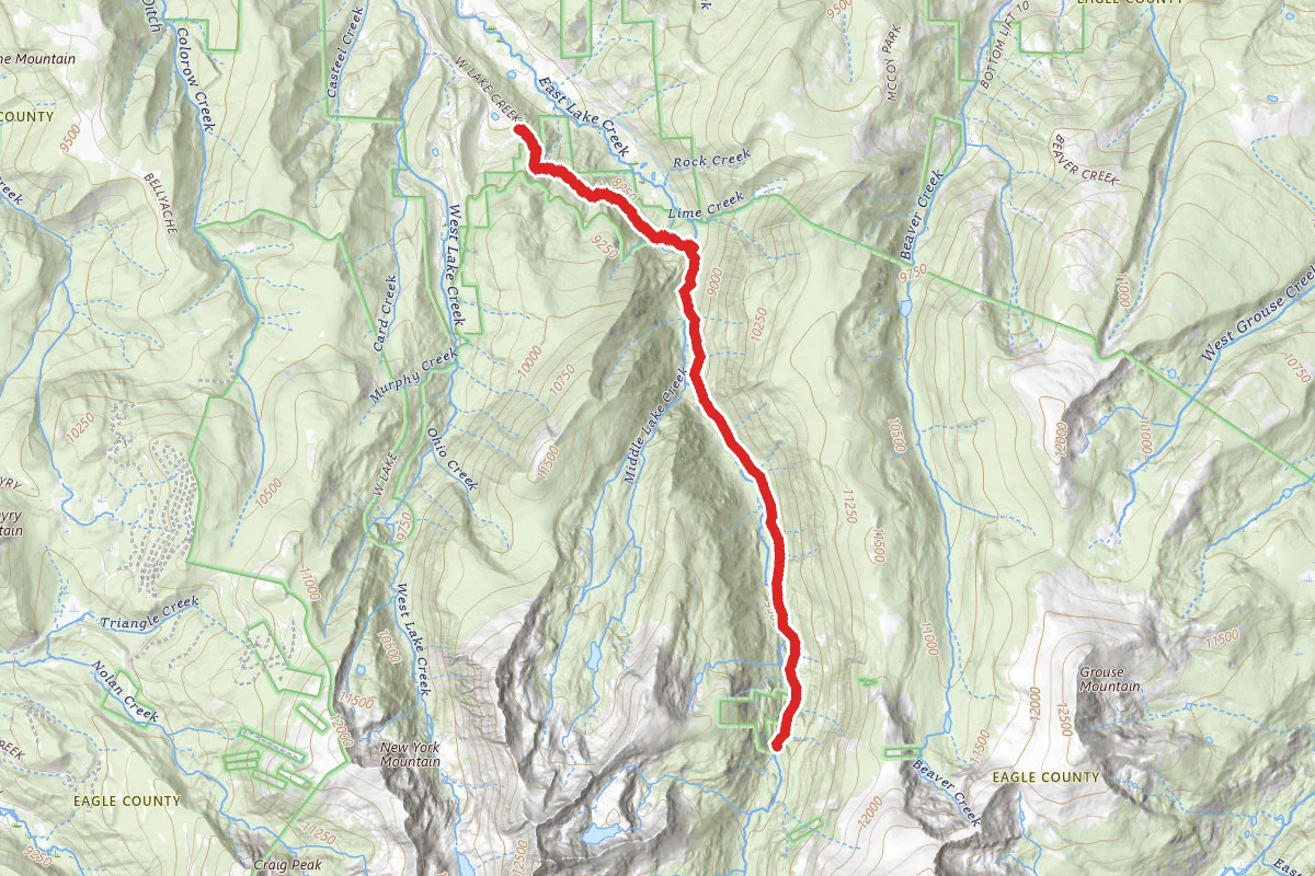 Holy Cross Wilderness - Eagle Ranger District Wilderness Area Trail